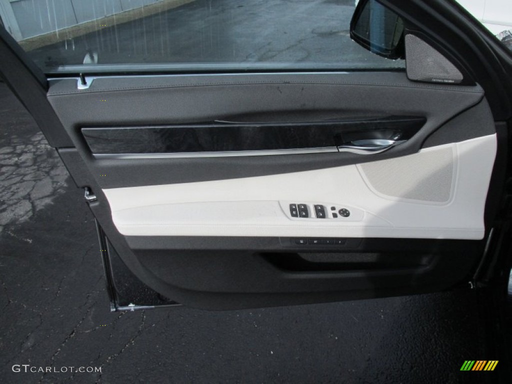 2015 7 Series 740Li xDrive Sedan - Carbon Black Metallic / Ivory White/Black photo #11