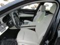 2015 BMW 7 Series Ivory White/Black Interior Front Seat Photo