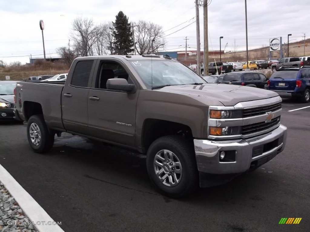 Brownstone Metallic 2015 Chevrolet Silverado 2500HD LT Double Cab 4x4 Exterior Photo #100165317