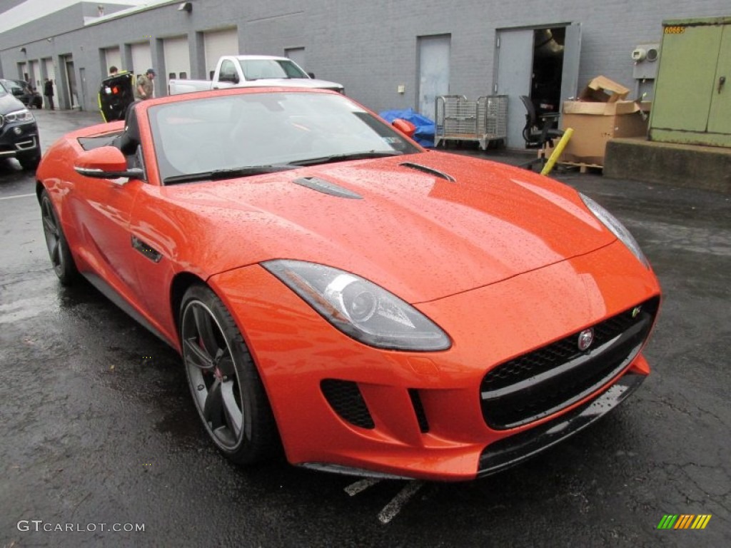 Firesand Metallic 2015 Jaguar F-TYPE V8 S Convertible Exterior Photo #100166064