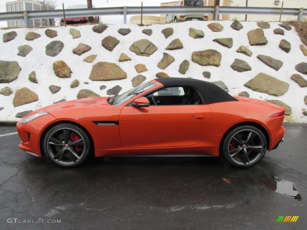 Firesand Metallic 2015 Jaguar F-TYPE V8 S Convertible Exterior Photo #100166166