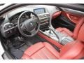 Vermillion Red Nappa Leather Prime Interior Photo for 2012 BMW 6 Series #100166550