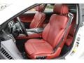 Vermillion Red Nappa Leather Front Seat Photo for 2012 BMW 6 Series #100166610