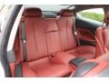 Vermillion Red Nappa Leather Rear Seat Photo for 2012 BMW 6 Series #100166853