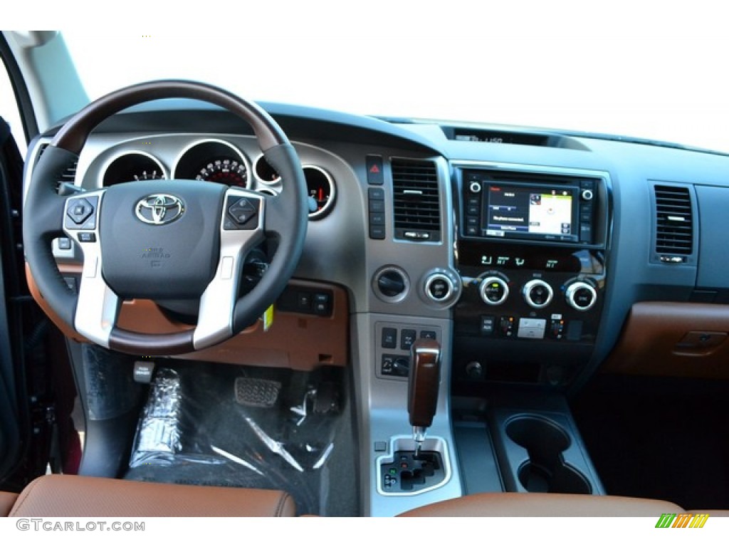 2015 Toyota Sequoia Platinum 4x4 Red Rock Dashboard Photo #100168548
