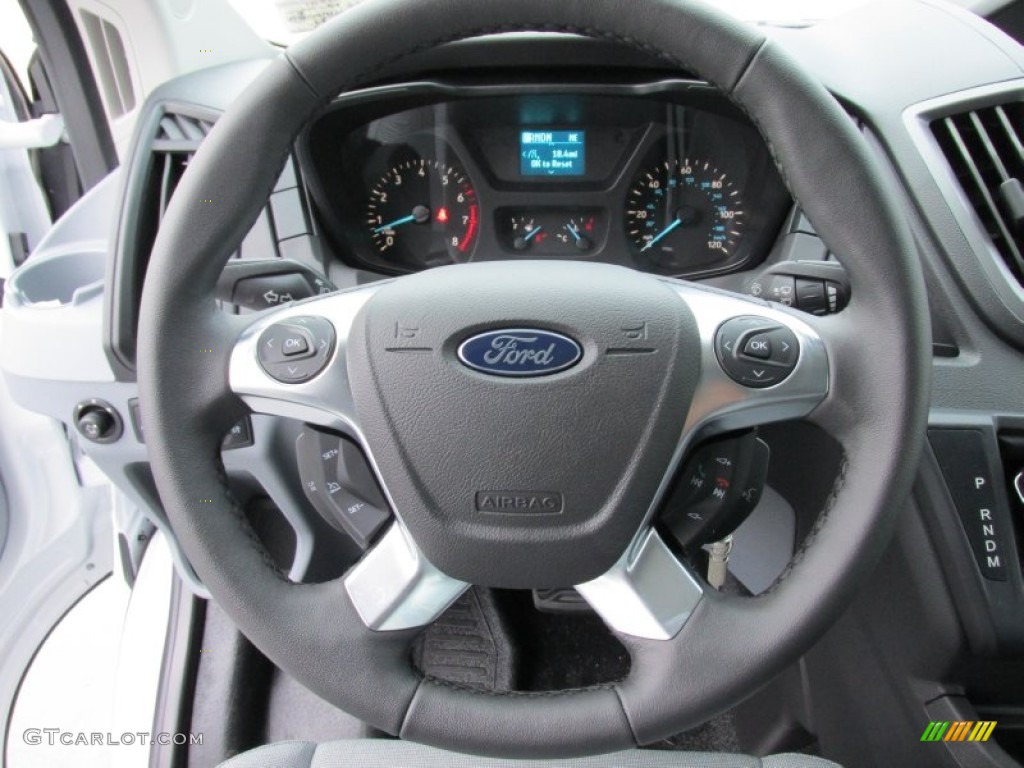 2015 Ford Transit Van 250 MR Long Pewter Steering Wheel Photo #100169925