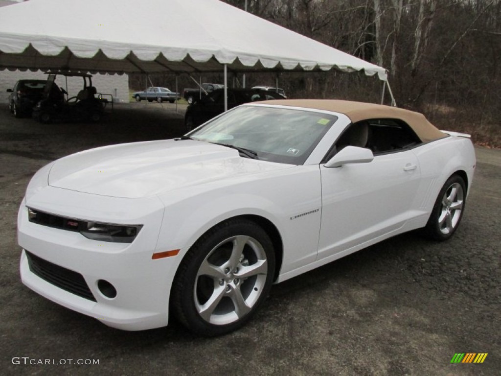 2015 Camaro LT/RS Convertible - Summit White / Beige photo #9