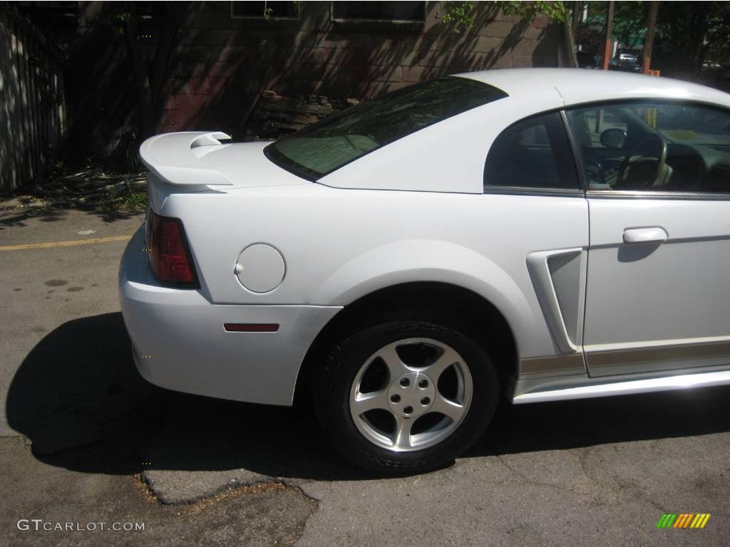 2002 Mustang V6 Coupe - Oxford White / Medium Parchment photo #12