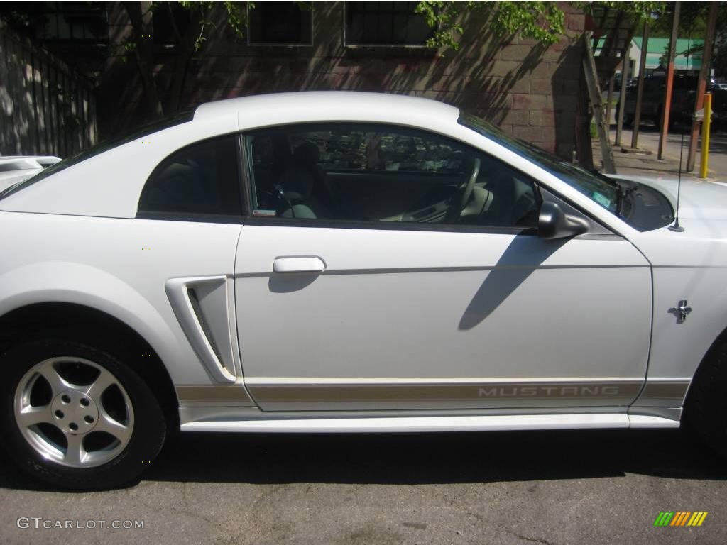 2002 Mustang V6 Coupe - Oxford White / Medium Parchment photo #13