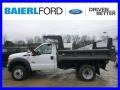 Oxford White 2015 Ford F550 Super Duty XL Regular Cab 4x4 Dump Truck