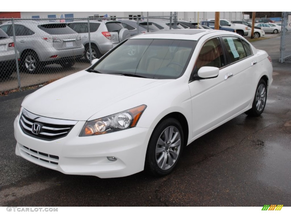 2012 Accord EX-L V6 Sedan - White Orchid Pearl / Ivory photo #1