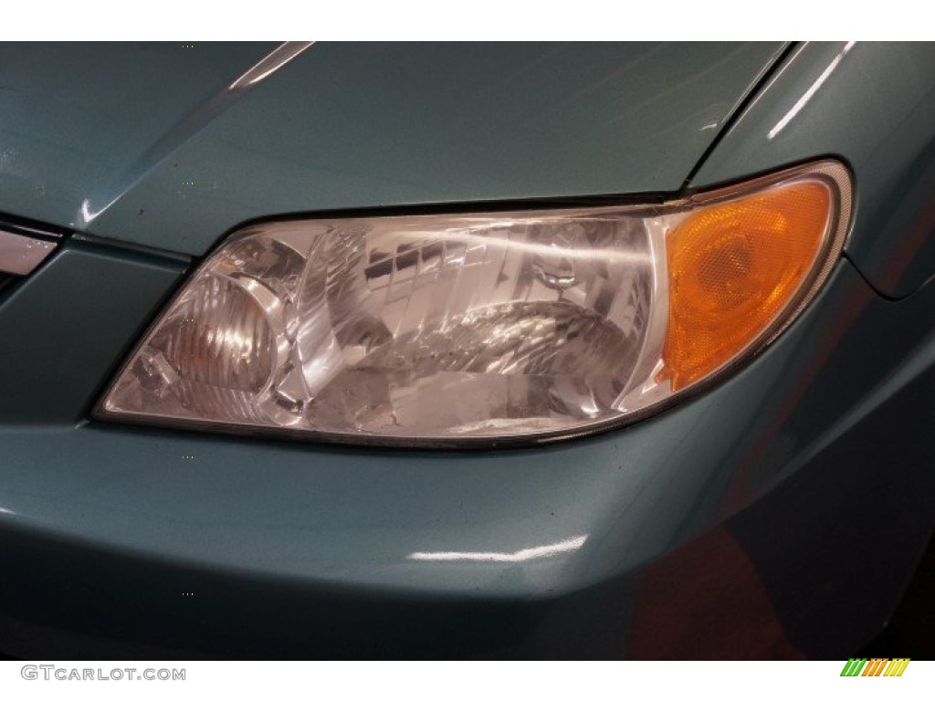 2002 Protege DX - Seabreeze Green Mica / Beige photo #35