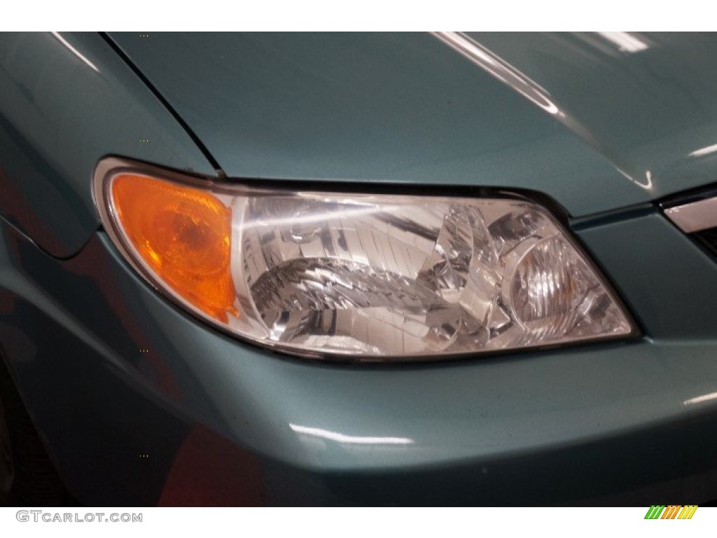 2002 Protege DX - Seabreeze Green Mica / Beige photo #36