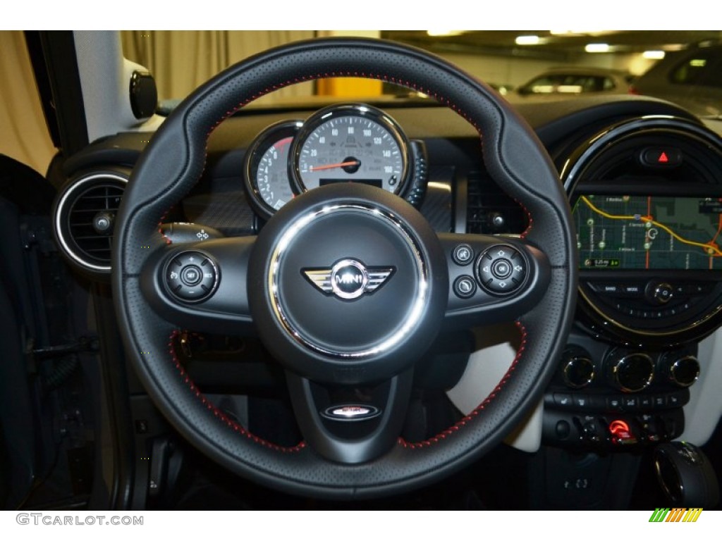 2015 Mini Cooper S Hardtop 4 Door Lounge Satellite Gray Steering Wheel Photo #100176075