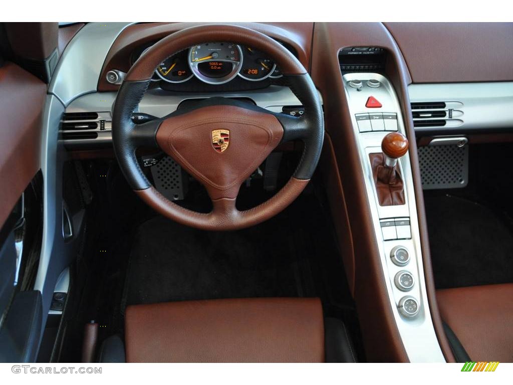 2005 Porsche Carrera GT Standard Carrera GT Model Ascot Brown Dashboard Photo #10017712