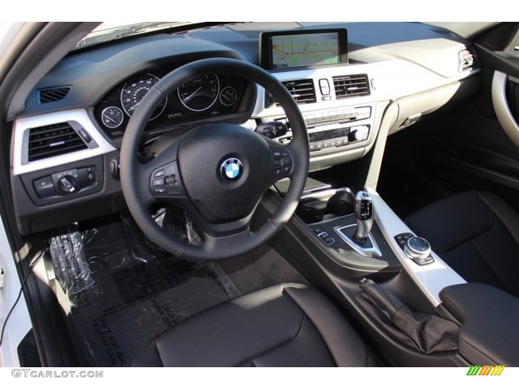 2015 3 Series 320i Sedan - Alpine White / Black photo #6