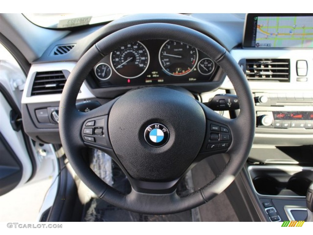 2015 3 Series 320i Sedan - Alpine White / Black photo #8