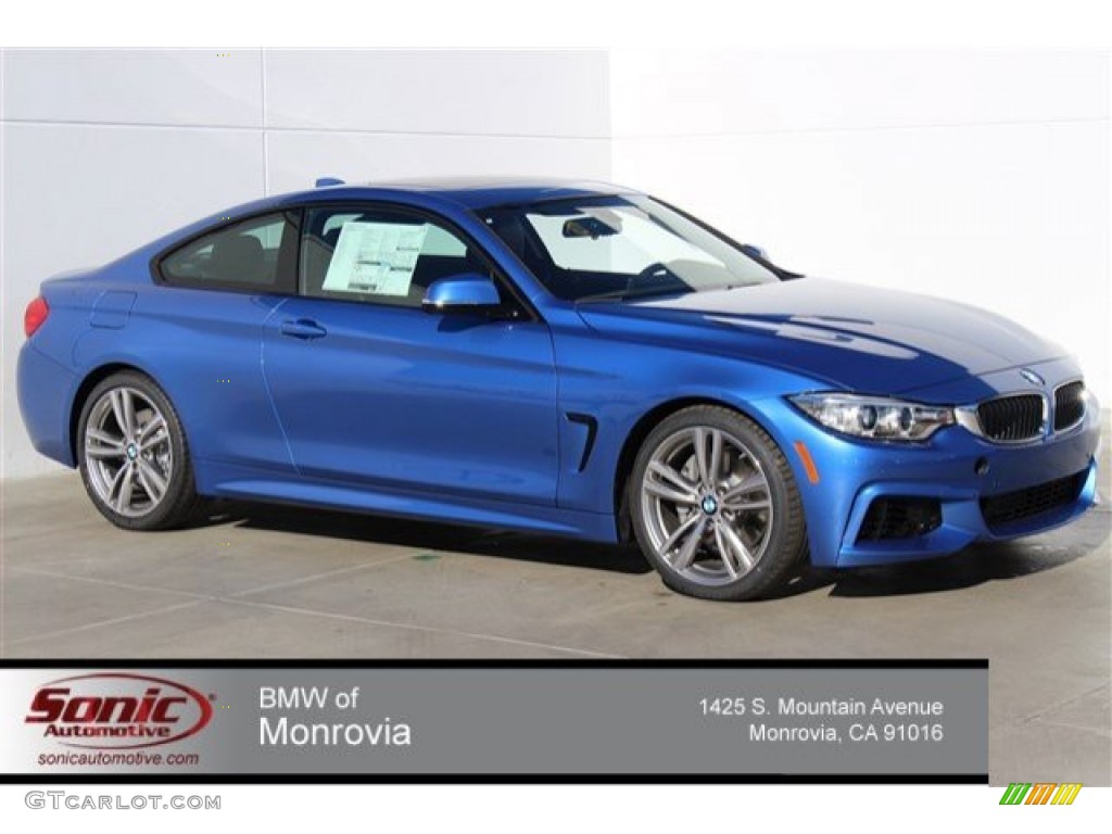 2015 4 Series 435i Coupe - Estoril Blue Metallic / Black photo #1