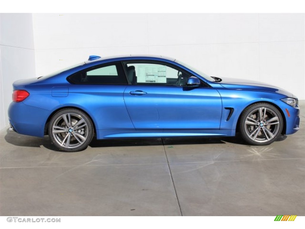 2015 4 Series 435i Coupe - Estoril Blue Metallic / Black photo #2