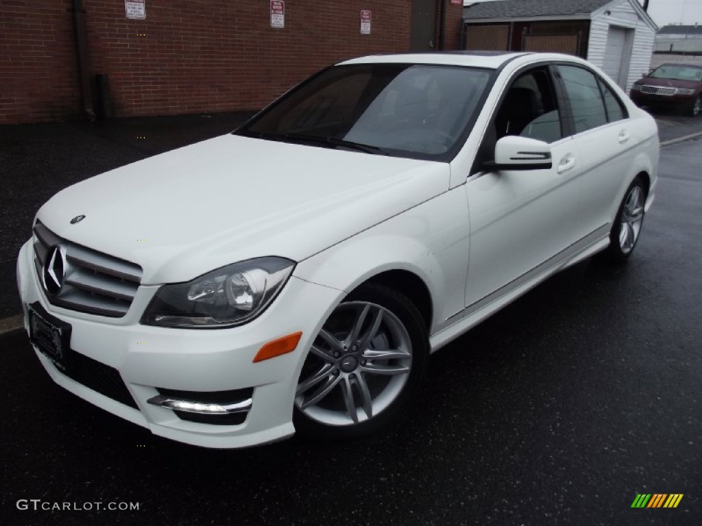 Arctic White 2012 Mercedes-Benz C 300 Sport 4Matic Exterior Photo #100181631