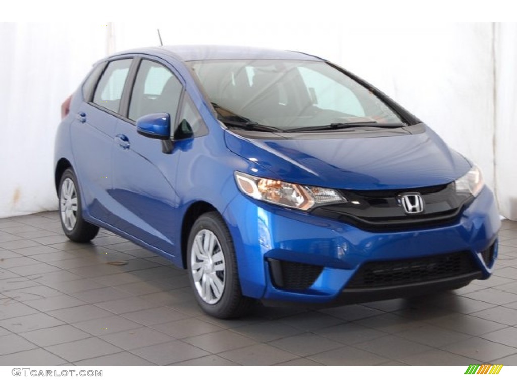 Aegean Blue Metallic 2015 Honda Fit LX Exterior Photo #100188822