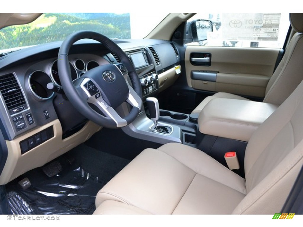 Sand Beige Interior 2015 Toyota Sequoia Limited 4x4 Photo #100192289
