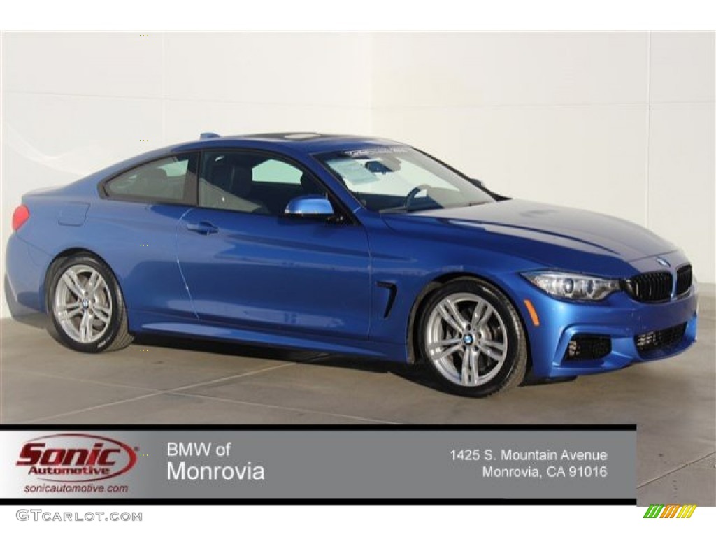 2014 4 Series 428i Coupe - Estoril Blue / Black photo #1