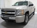 2009 Silver Birch Metallic Chevrolet Silverado 1500 LS Crew Cab 4x4  photo #3