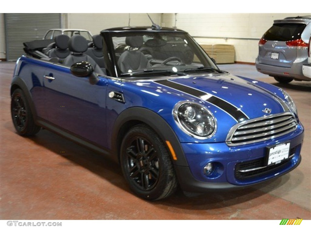 2014 Cooper Convertible - Ice Blue / Carbon Black photo #4