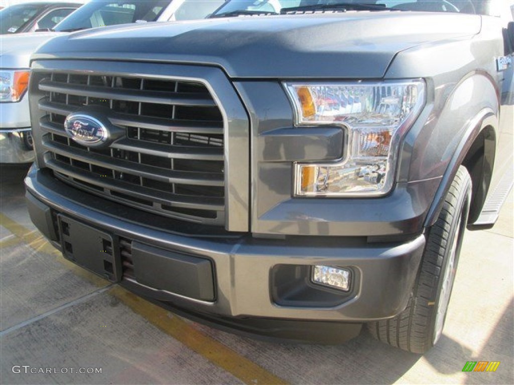 2015 F150 XLT SuperCrew - Magnetic Metallic / Black photo #20