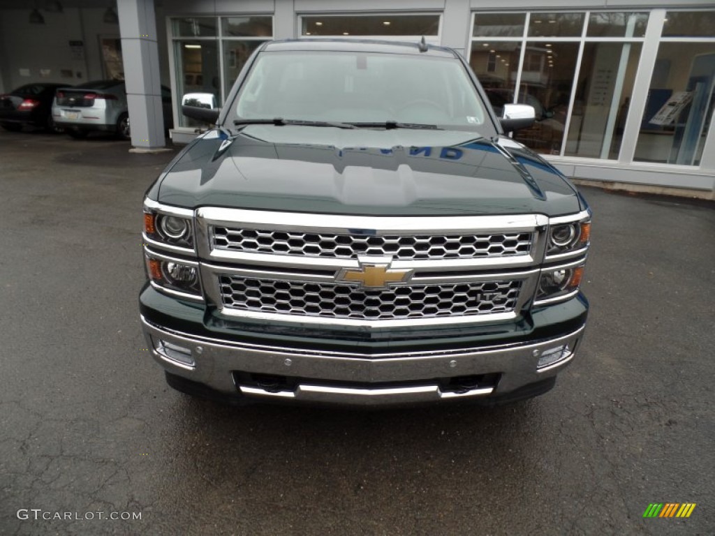 2015 Silverado 1500 LTZ Double Cab 4x4 - Rainforest Green Metallic / Cocoa/Dune photo #2