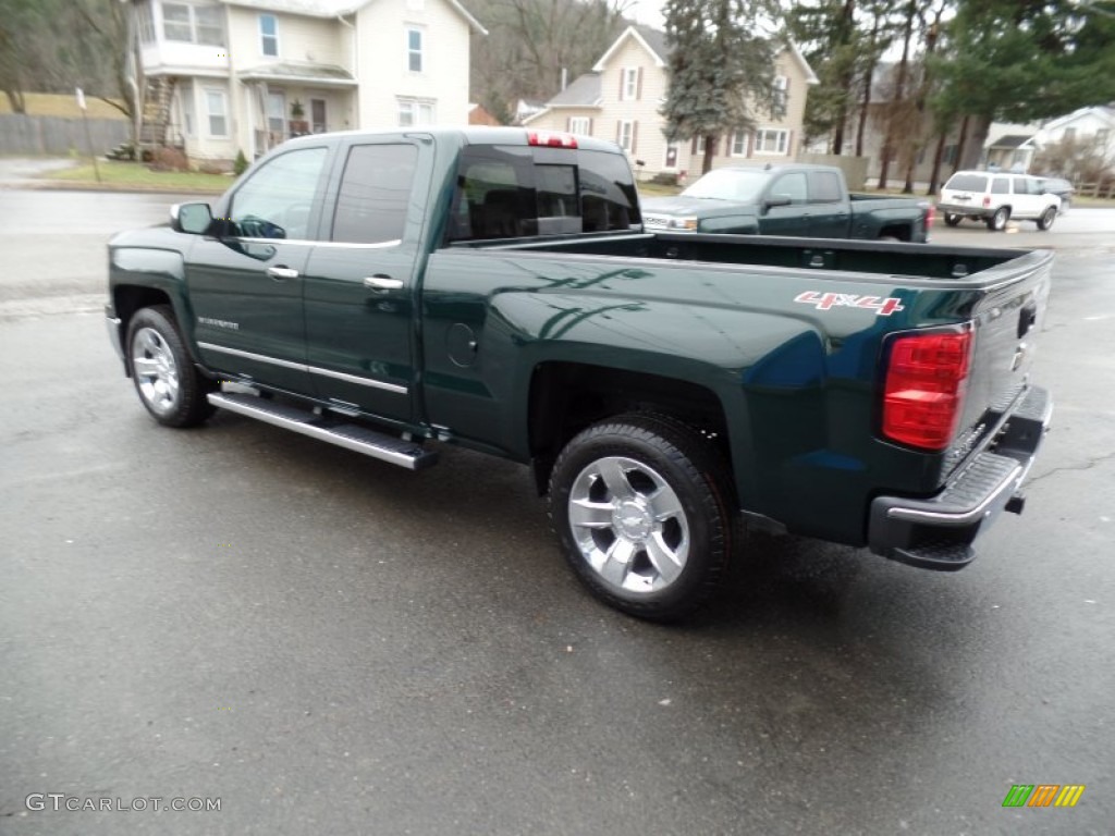 2015 Silverado 1500 LTZ Double Cab 4x4 - Rainforest Green Metallic / Cocoa/Dune photo #7