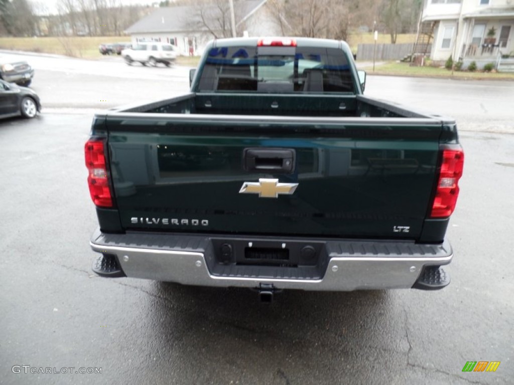 2015 Silverado 1500 LTZ Double Cab 4x4 - Rainforest Green Metallic / Cocoa/Dune photo #4