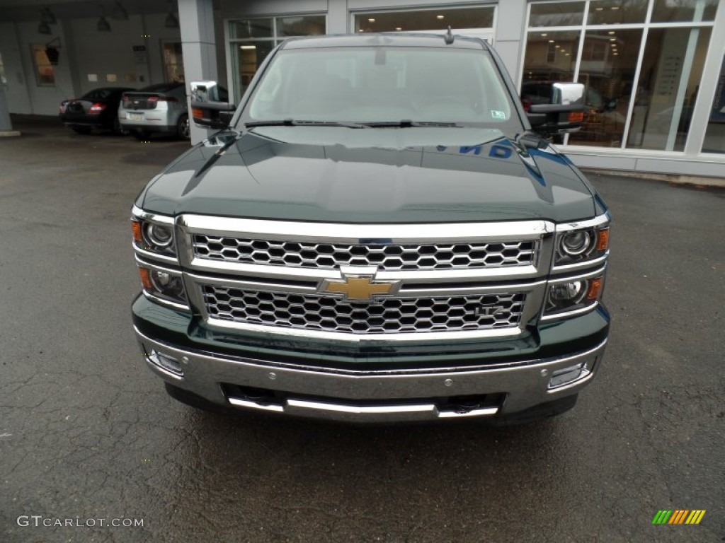 2015 Silverado 1500 LTZ Double Cab 4x4 - Rainforest Green Metallic / Cocoa/Dune photo #8