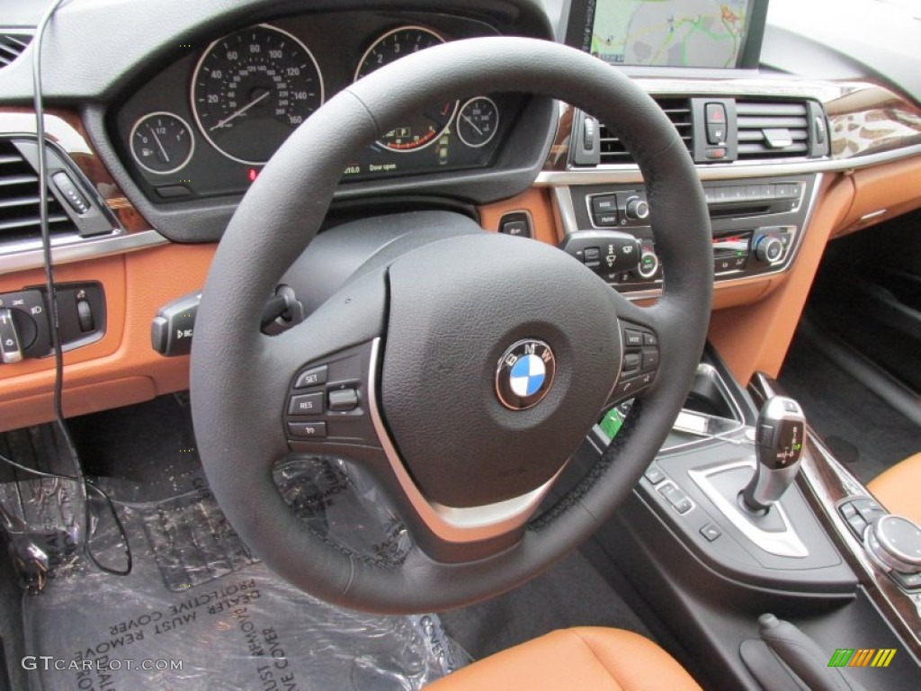 2015 3 Series 328i xDrive Sedan - Jet Black / Saddle Brown photo #15