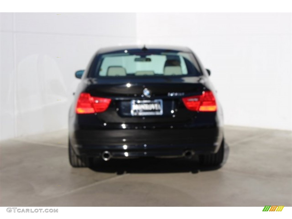 2011 3 Series 335i Sedan - Jet Black / Oyster/Black Dakota Leather photo #8