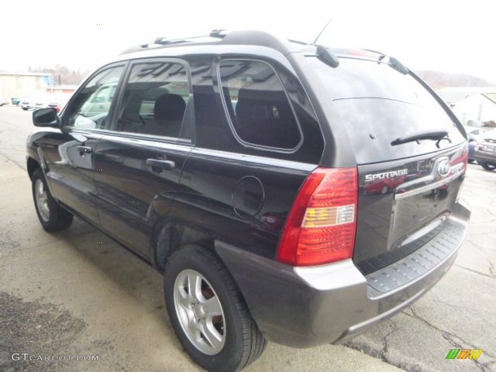 2008 Sportage LX - Black Cherry Metallic / Black photo #6