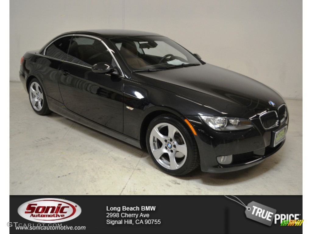2009 3 Series 328i Convertible - Black Sapphire Metallic / Saddle Brown Dakota Leather photo #1