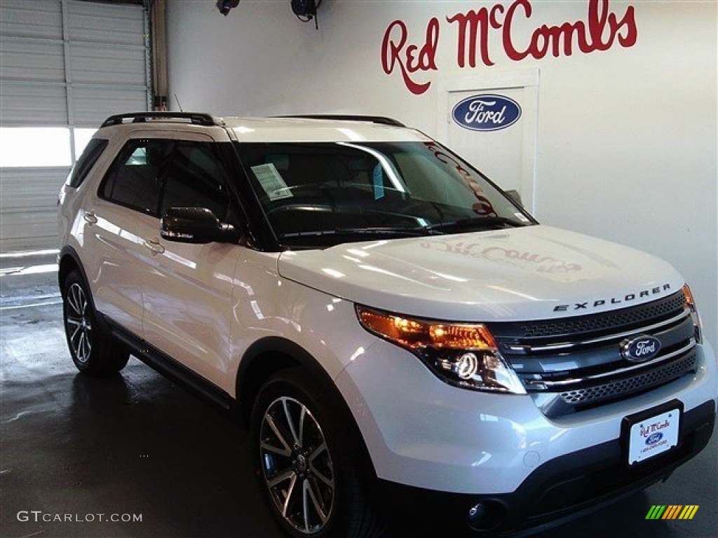 2015 Explorer XLT - White Platinum / Charcoal Black photo #2