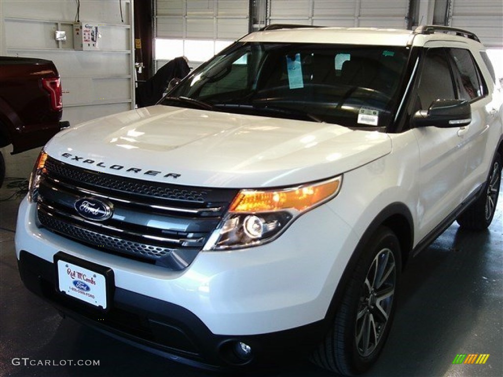 2015 Explorer XLT - White Platinum / Charcoal Black photo #6