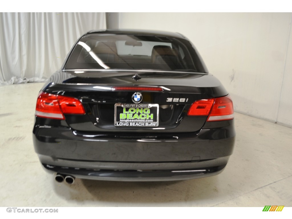 2009 3 Series 328i Convertible - Black Sapphire Metallic / Saddle Brown Dakota Leather photo #7
