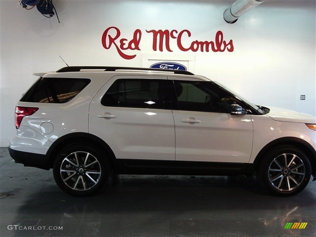 2015 Explorer XLT - White Platinum / Charcoal Black photo #18