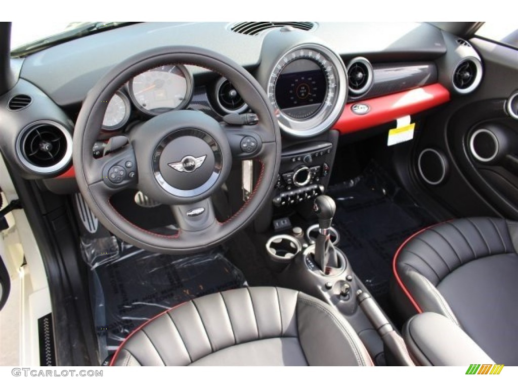 John Cooper Works Black Checkered Interior 2015 Mini Convertible Cooper S Photo #100207901
