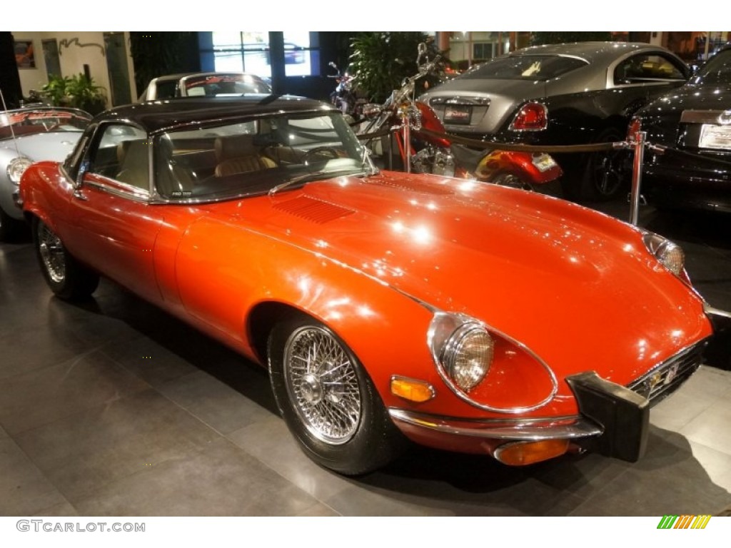 Signal Red 1974 Jaguar XKE Series III Roadster Exterior Photo #100212036