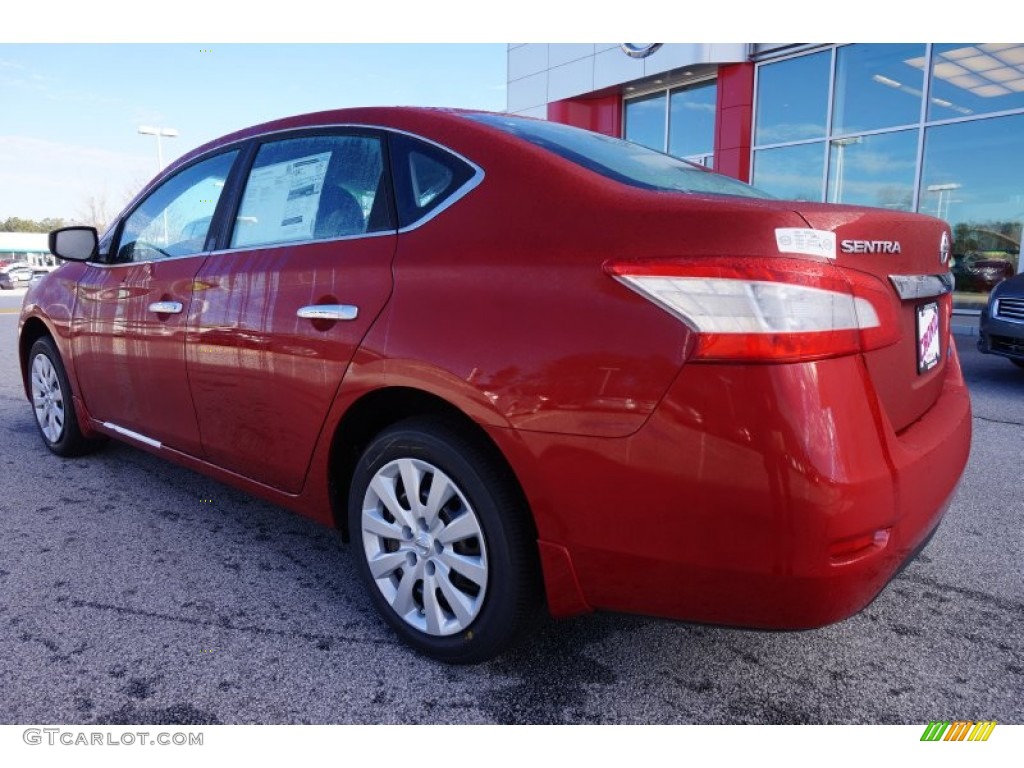 2014 Sentra S - Red Brick / Charcoal photo #3