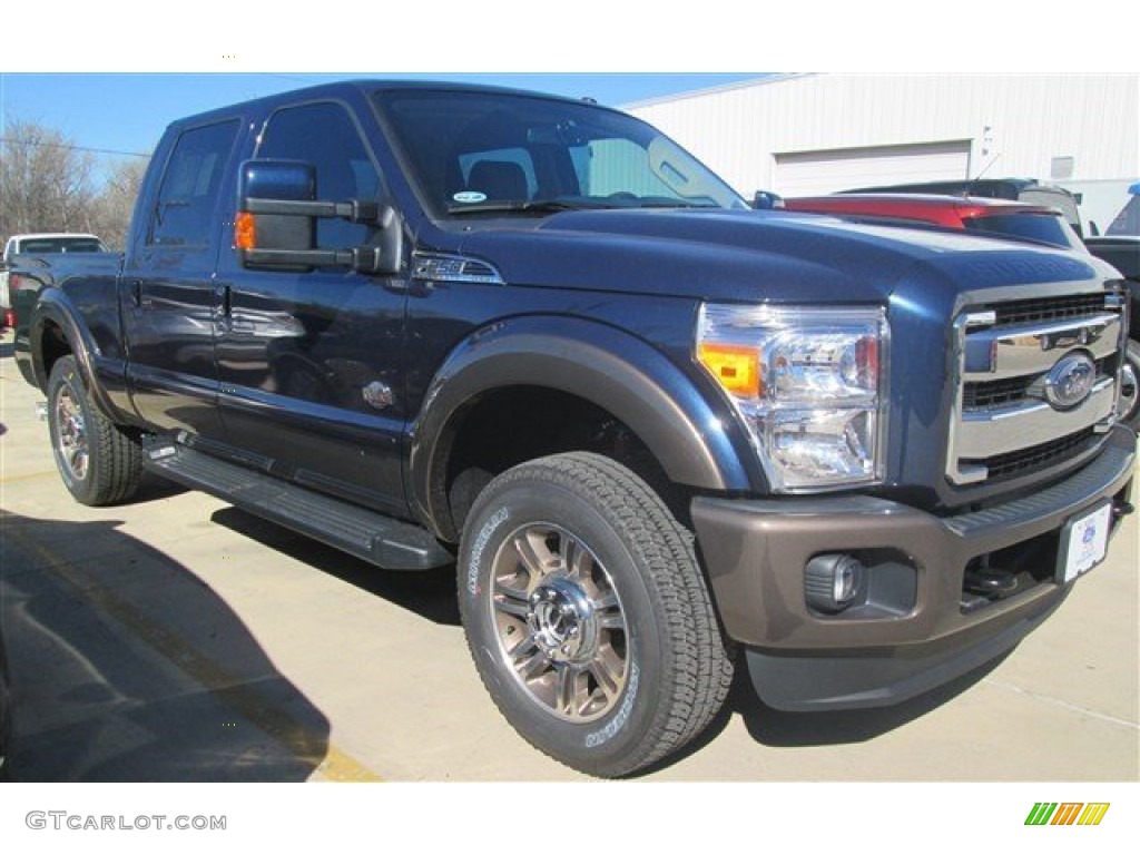 2015 F250 Super Duty Lariat Crew Cab 4x4 - Blue Jeans / Adobe photo #1