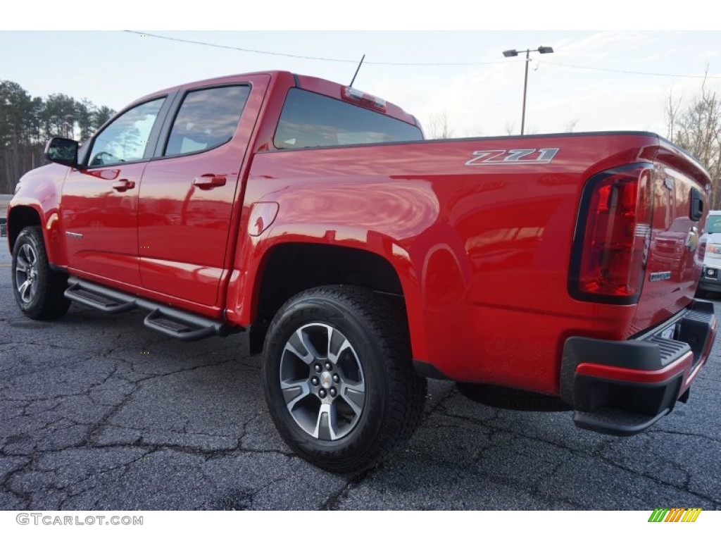 Red Hot 2015 Chevrolet Colorado Z71 Crew Cab Exterior Photo #100214248