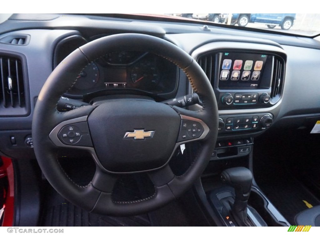 2015 Chevrolet Colorado Z71 Crew Cab Jet Black Dashboard Photo #100214366