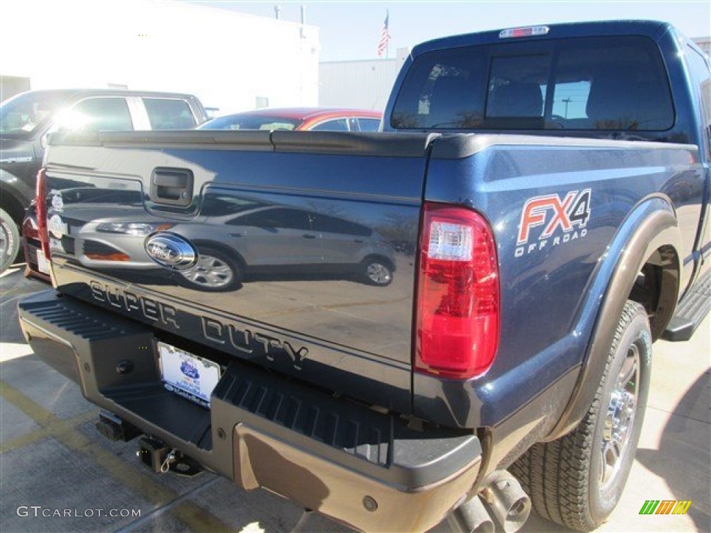 2015 F250 Super Duty Lariat Crew Cab 4x4 - Blue Jeans / Adobe photo #14