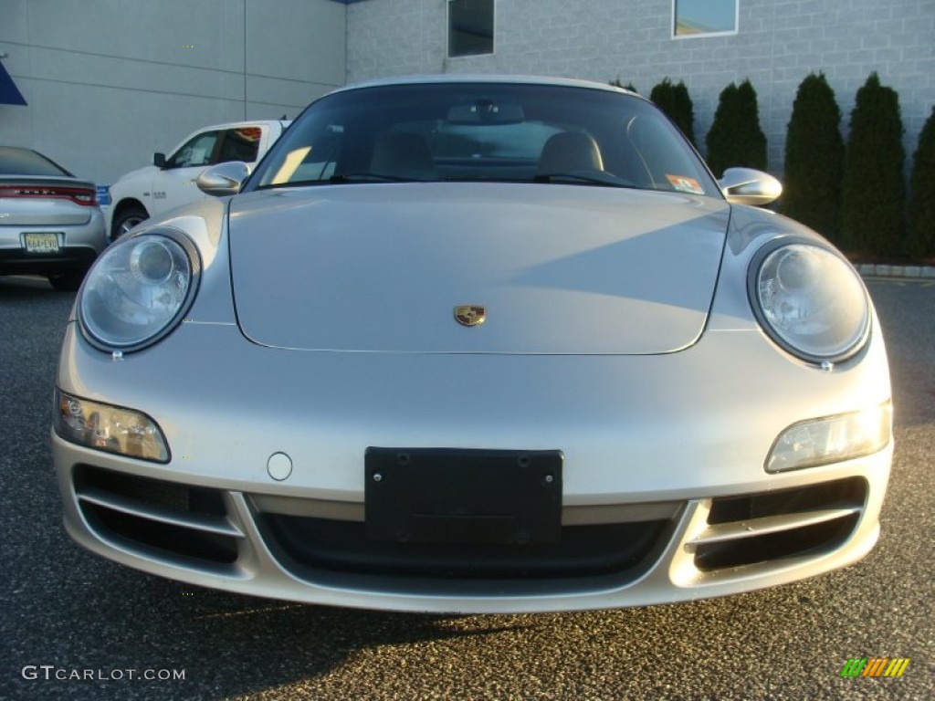 2008 911 Carrera S Cabriolet - Arctic Silver Metallic / Stone Grey photo #2